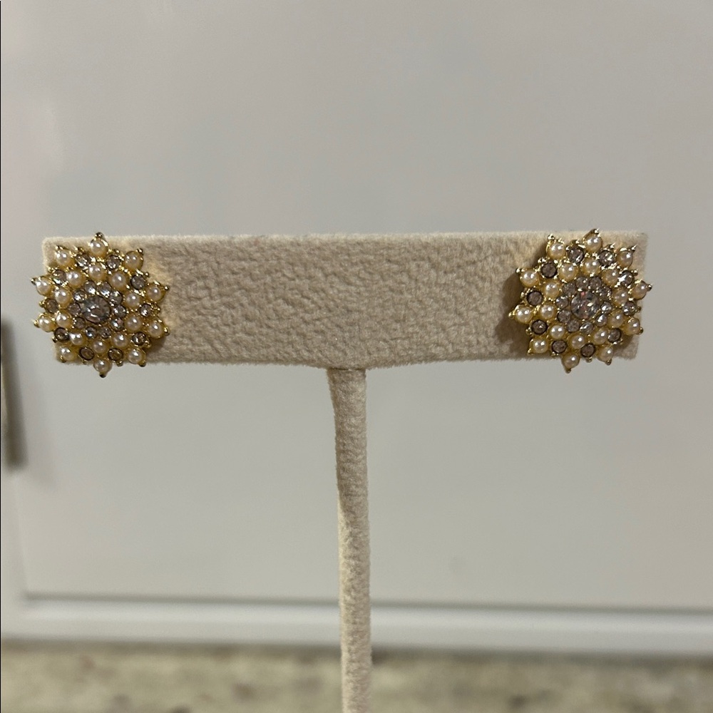 Elegant Gold and Silver Stud Earrings